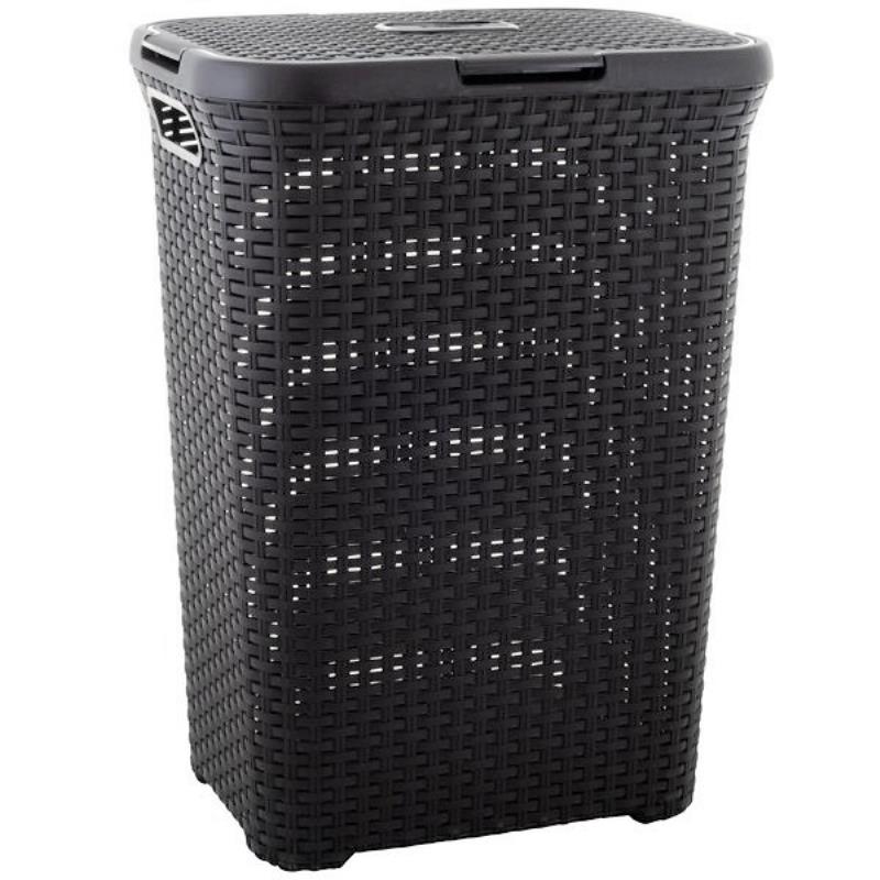 Kos Na Spinave Pradlo Curver Rattan 60l Tmave Hnedy Ratan