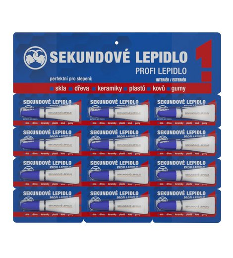 Lepidlo sekundové, CARTELL, 12 x 3g, plato