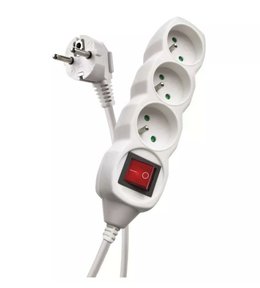 Přívod prodlužovací, 3m / 250V, 3 zásuvky s vypínačem