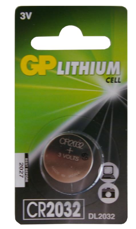 Baterie GP CR2032, lithiová, blistr