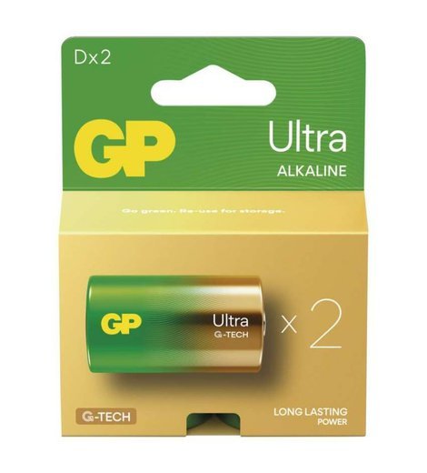 Baterie GP Ultra LR20 D, 2PP blistr