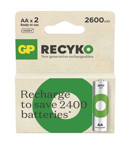 Baterie dobíjecí GP RECYKO 2600 AA , 2BL blistr