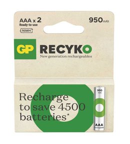 Baterie dobíjecí GP RECYKO 950 AAA (HR3), 2BL blistr