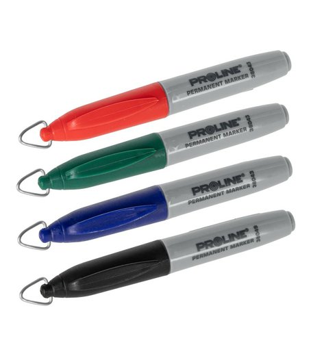Popisovač permanentní mini, 4 barvy, PROLINE