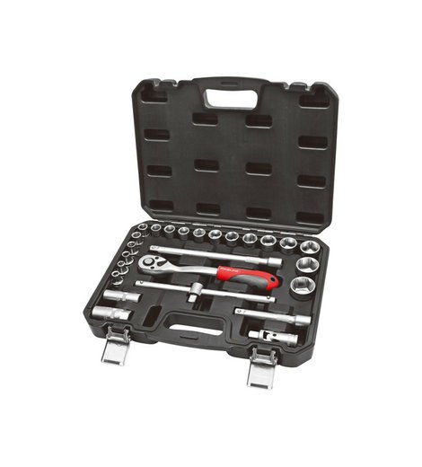 Gola sada PROFI, 25 ks, 1/2", plastový obal, CrV, PROLINE