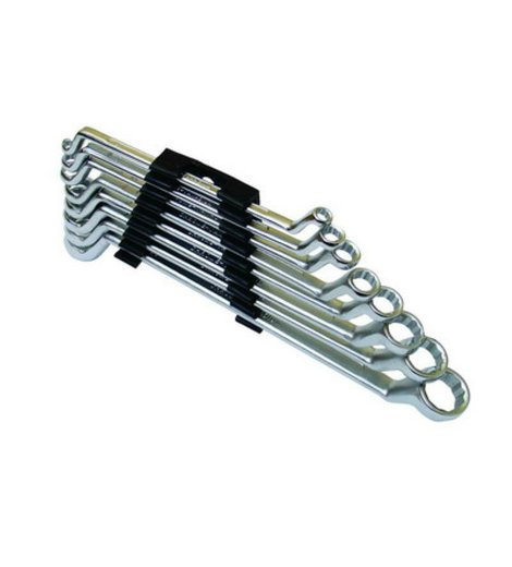 Klíče očkové vyhnuté CrV 8 ks, 6 - 22 mm