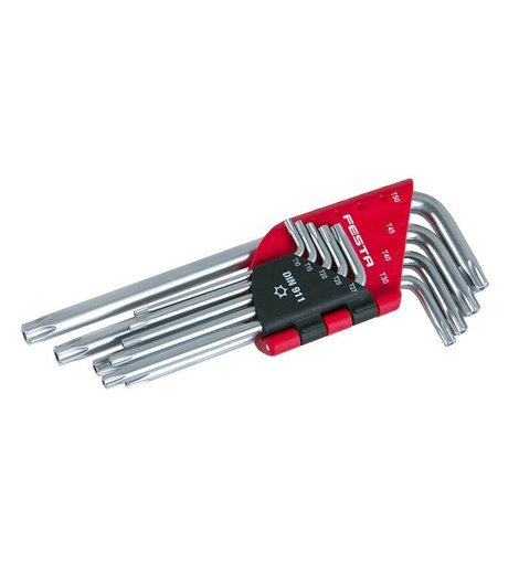 Set L klíčů torx CrV T10 - T50 9 ks, FESTA