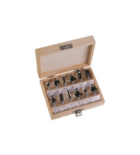 Frézy tvarové do dřeva, SET, 12 ks