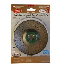 Rašple rotační sada Ø 125 mm (čepel 1.5, 2.0, 2.5 mm)
