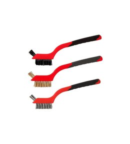 Sada ručních kartáčů  (nerez, nylon, mosaz), 180 mm, 3 ks, PROLINE