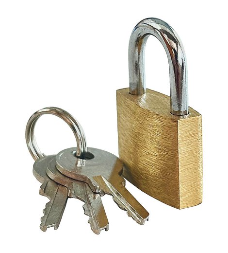 Zámek visací mosazný, 20 mm, MEGA