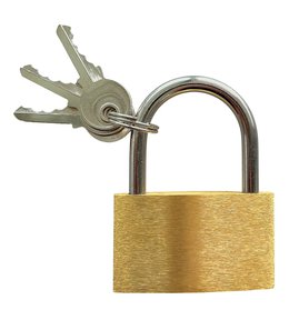 Zámek visací mosazný, 50 mm, MEGA