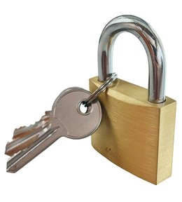 Zámek visací mosazný, 40 mm, zesílený, MEGA