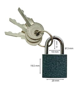 Zámek visací ocelový, 20 mm