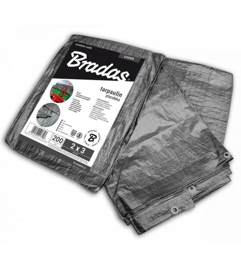 Plachta zakrývací, 10 x 15 m, 200 g/m2, šedá