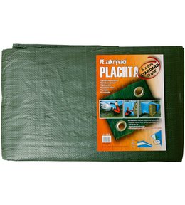 Plachta zakrývací EKONOMIK, 6 x 10 m, 55 g/m², zelená