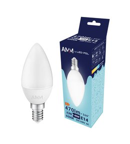 Žárovka AMM-E14-C37-4,9W-CW