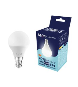 Žárovka AMM-E14-G45-4,9W-CW