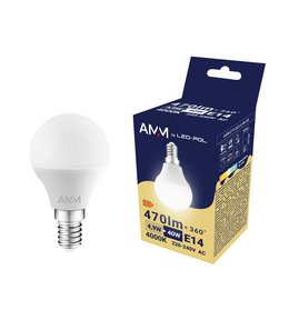 Žárovka AMM-E14-G45-4,9W-DW