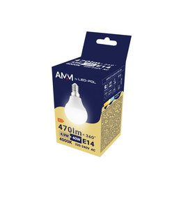 Žárovka AMM-E14-G45-4,9W-DW