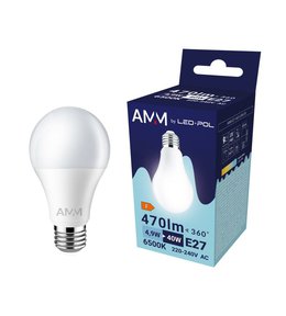 Žárovka AMM-E27-A60-4,9W-CW