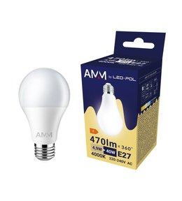 Žárovka AMM-E27-A60-4,9W-DW