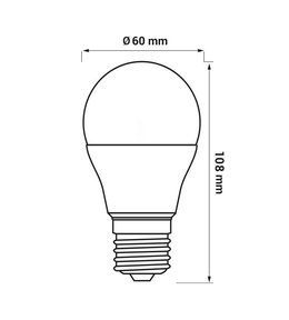 Žárovka AMM-E27-A60-8,5W-CW