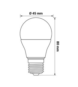 Žárovka AMM-E27-G45-4,9W-DW