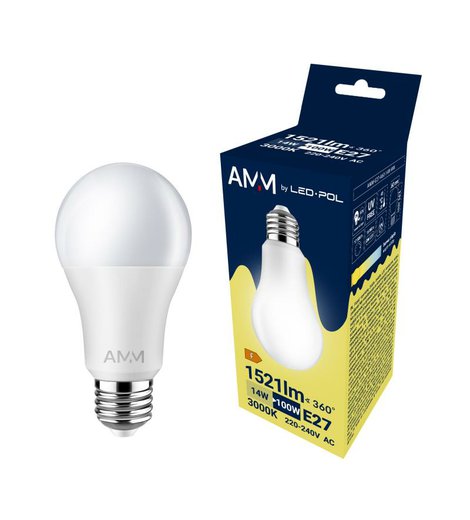 Žárovka AMM-E27-A60-14W-WW