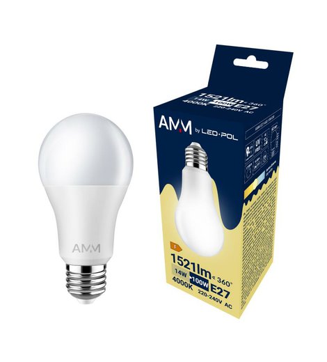 Žárovka AMM-E27-A60-14W-DW
