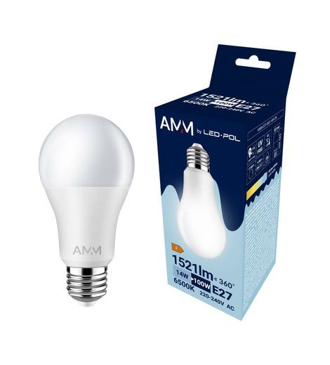 Žárovka AMM-E27-A60-14W-CW
