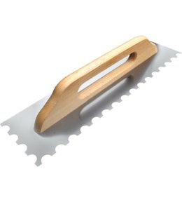 Hladítko nerez půlkulatý zub, 480 mm, dřevěná rukojeť