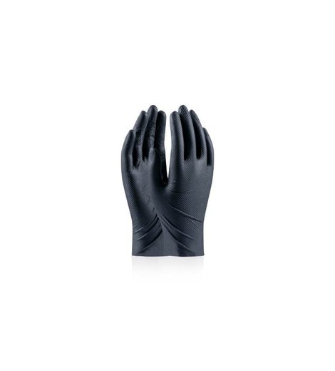 Rukavice jednorázové GRIPPAZ 246A BLACK, nepudrované, 50 ks, vel. 8