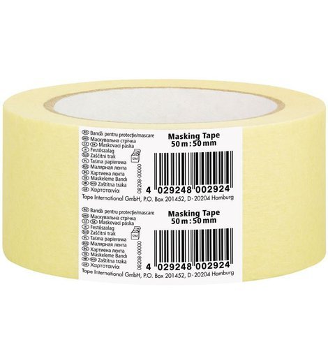 Páska maskovací, odstranitelná do 24 h, 50 m x 36 mm, žlutá