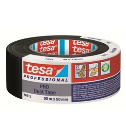 Páska opravná textilní, 50 m x 50 mm, černá, Duct Tape, TESA