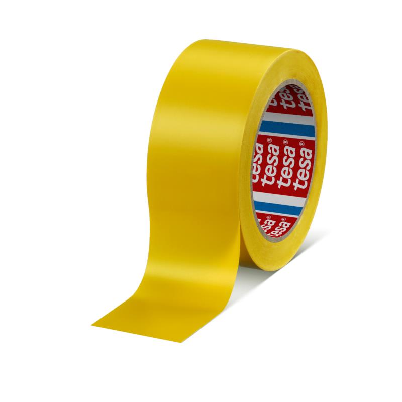 Páska výstražná samolepící PVC, 60760, 33 m x 50 mm, samolepící, žlutá