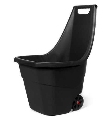 Vozík plastový zahradní Load&Go, 55 l, černý