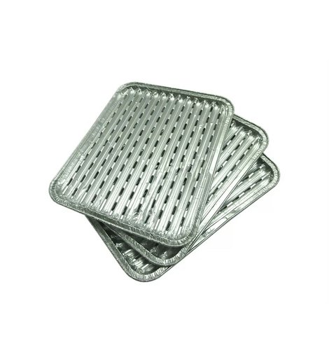 Tácky grilovací ALU, hranatý 34 x 22 x 2,3 cm, set 3 ks