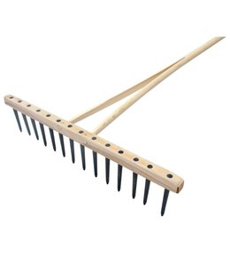 Hrábě dřevěné, s plastovým hřebenem