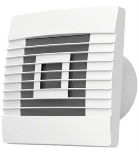 Ventilátor stěnový s žaluzií 100 mm, šňůrkový vypínač