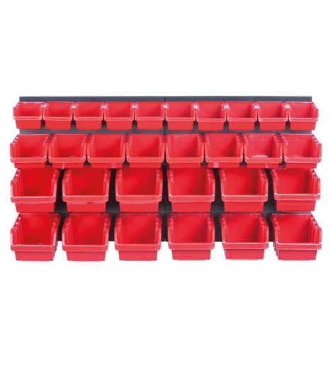 Organizér závěsný s 30 boxy, 800 x 165 x 400 mm
