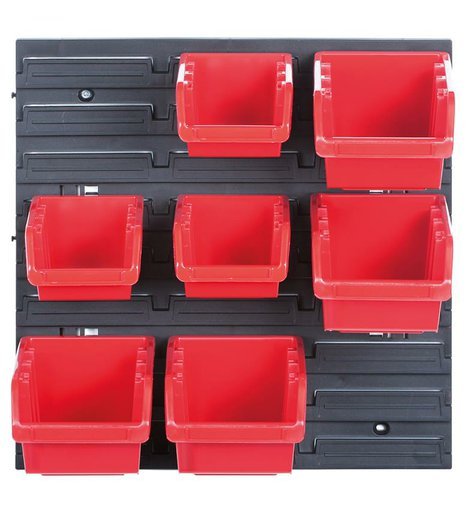 Organizér závěsný se 7 boxy, 400 x 110 x 400 mm