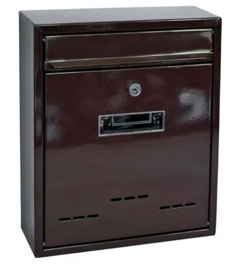 Schránka poštovní, FLATBLOCK 260 x 90 x 310 mm, hnědá