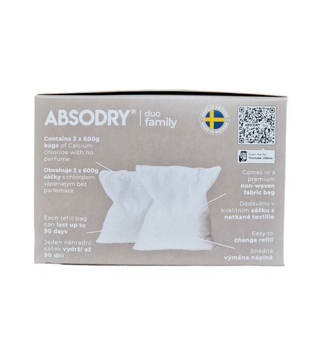 Náhradní sáčky do pohlcovače vlhkosti Everbrand Absodry Duo Family Bag 6, 2 x 600 g