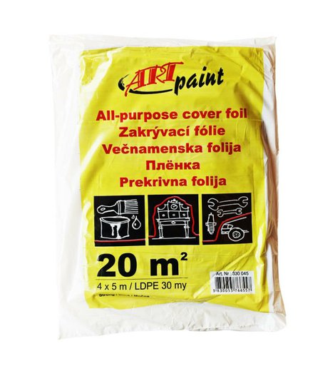 Fólie fasádní ochranná na okna, 30 µm, 4 x 5 m