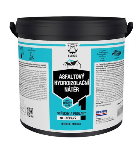 Nátěr asfaltový hydroizolační, 5kg, BULDOK