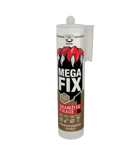 Lepidlo vysokopevnostní, MEGA-FIX, MS polymer, 290ml, BULDOK