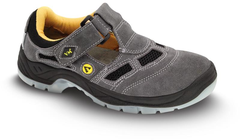 Sandál bezpečnostní kožený + textil BERN Š 2885SN – S1ESD, velikost 48