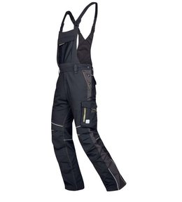 Kalhoty montérkové s laclem URBAN H6411/46, černo-šedé