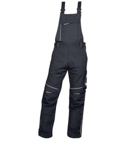 Kalhoty montérkové s laclem URBAN H6411/46, černo-šedé